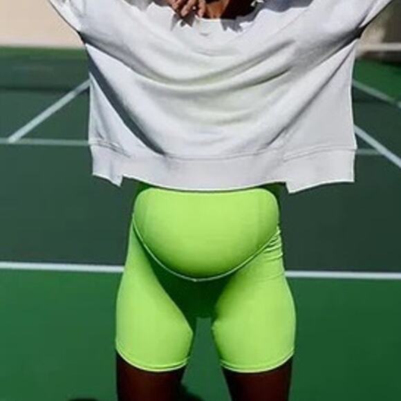 FP Movement x Hatch NWT Never Better Highlighter Yellow Maternity Biker Shorts - Picture 11 of 11